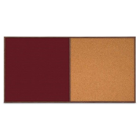 United Visual Products Enclosed Corkboard, 1 Door, 72"x48", 4" Fra UV3412-GOLD-KEYLIME